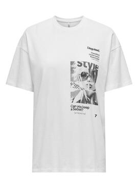 Camiseta Only Pernille blanco para mujer