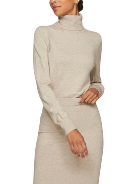 Jersey Vila Vicomfy beige para mujer