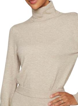 Jersey Vila Vicomfy beige para mujer