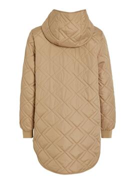 Abrigo acolchado Vila Vijade beige para mujer