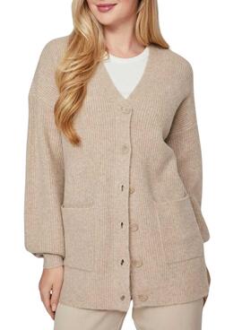 Chaqueta Vila Vikimmis beige para mujer