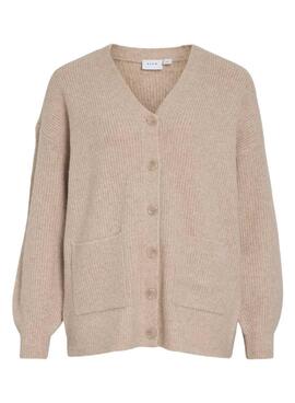 Chaqueta Vila Vikimmis beige para mujer