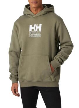 Sudadera Helly Hansen Graphic Hoddie verde para hombre