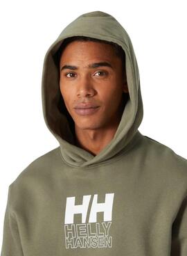 Sudadera Helly Hansen Graphic Hoddie verde para hombre