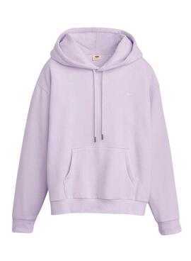 Sudadera con capucha Levis Everyday lavanda para mujer