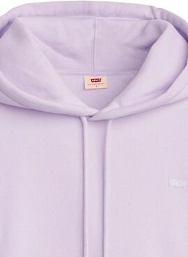 Sudadera con capucha Levis Everyday lavanda para mujer