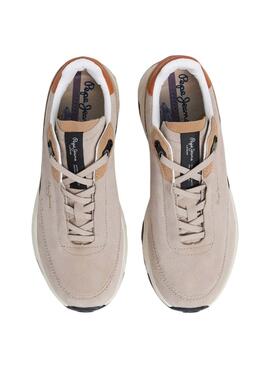 Zapatillas Pepe Jeans James beige para hombre