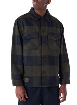 Sobrecamisa New Era Shacket verde para hombre