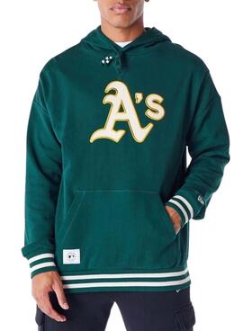 Sudadera New Era Oakland Athletics verde para hombre y mujer