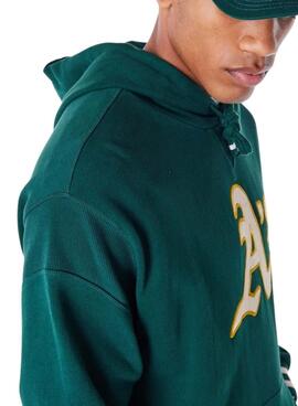 Sudadera New Era Oakland Athletics verde para hombre y mujer