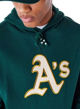 Sudadera New Era Oakland Athletics verde para hombre y mujer