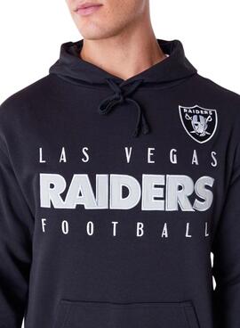 Sudadera New Era Raiders negro para hombre y mujer