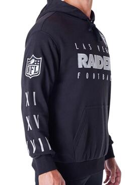 Sudadera New Era Raiders negro para hombre y mujer