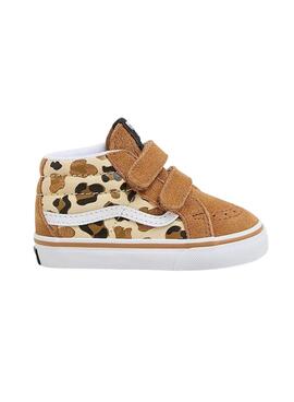 Zapatillas Vans SK8 Mid Leopard camel para niña