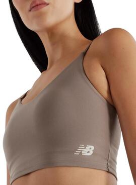 Top New Balance Harmony tostado para mujer