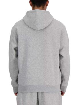 Sudadera New Balance con capucha gris para hombre