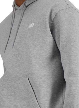 Sudadera New Balance con capucha gris para hombre