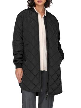 Abrigo Only Jessica quilted negro para mujer