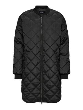 Abrigo Only Jessica quilted negro para mujer