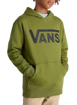 Sudadera Vans Classic verde para niño