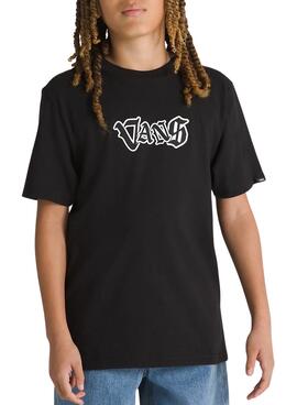 Camiseta Vans Skeleton negro para niño