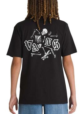 Camiseta Vans Skeleton negro para niño