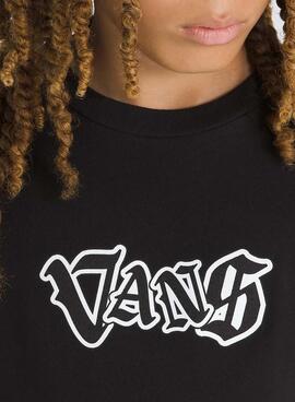 Camiseta Vans Skeleton negro para niño