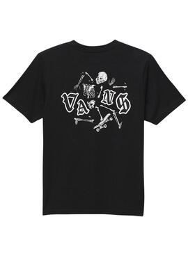 Camiseta Vans Skeleton negro para niño