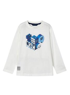 Camiseta Mayoral juego QR blanco para niño