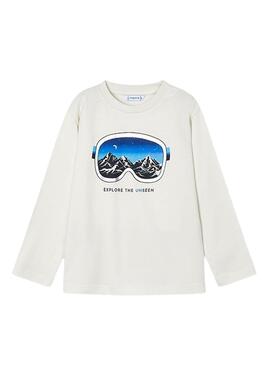 Camiseta Mayoral gafas blanco para niño