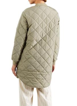 Abrigo Only Jessica quilted verde claro para mujer