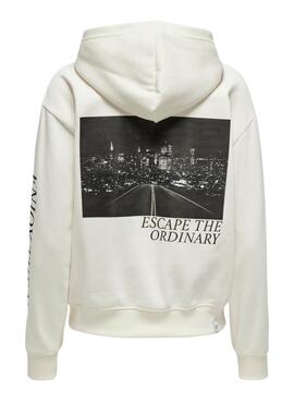 Sudadera Only Cassie blanco para mujer