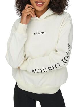 Sudadera Only Cassie blanco para mujer