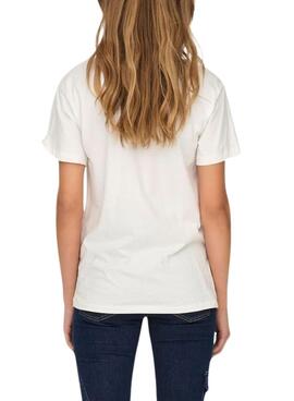 Camiseta Only Dolla rocknroll blanco para mujer