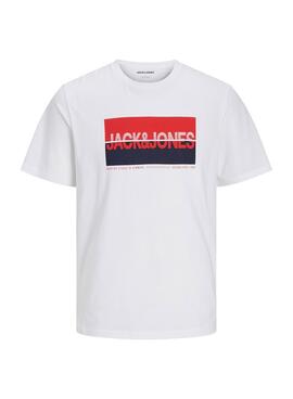 Camiseta Jack and Jones Nolan blanco para hombre