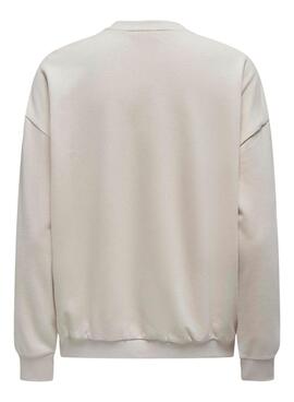 Sudadera Only Sille beige para mujer