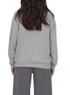 Sudadera Only Sille gris para mujer