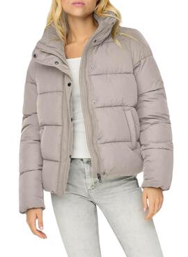 Cazadora acolchada Only New Cool beige para mujer