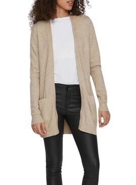 Chaqueta Vila Viril beige para mujer