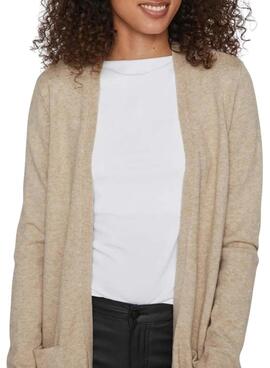 Chaqueta Vila Viril beige para mujer