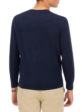 Jersey El Pulpo Básico Cashmere azul marino para hombre