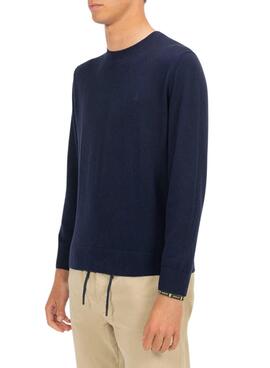 Jersey El Pulpo Básico Cashmere azul marino para hombre