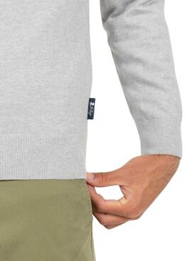 Jersey El Pulpo Cuello Pico Mezcla gris para hombre