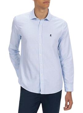 Camisa El Pulpo Twill cuadros azul royal para hombre