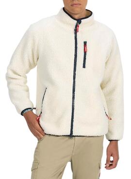 Chaqueta forro polar El Pulpo Vancouver blanco para hombre