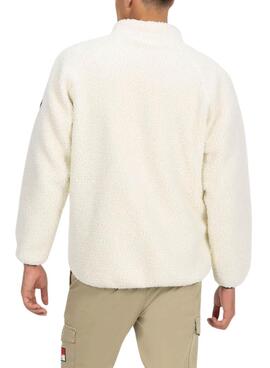 Chaqueta forro polar El Pulpo Vancouver blanco para hombre