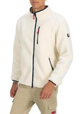 Chaqueta forro polar El Pulpo Vancouver blanco para hombre