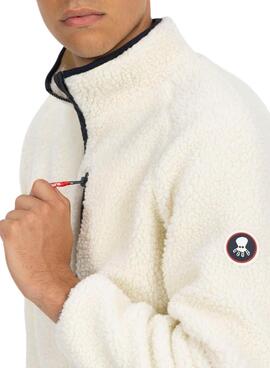 Chaqueta forro polar El Pulpo Vancouver blanco para hombre