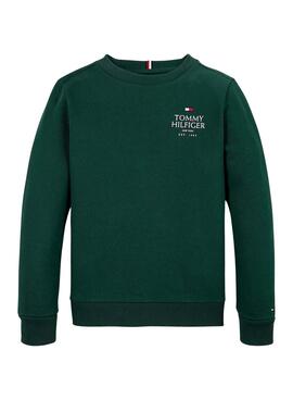 Sudadera Tommy Hilfiger Puff verde para niño