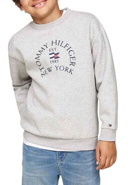 Sudadera Tommy Hilfiger Nautical gris para niño